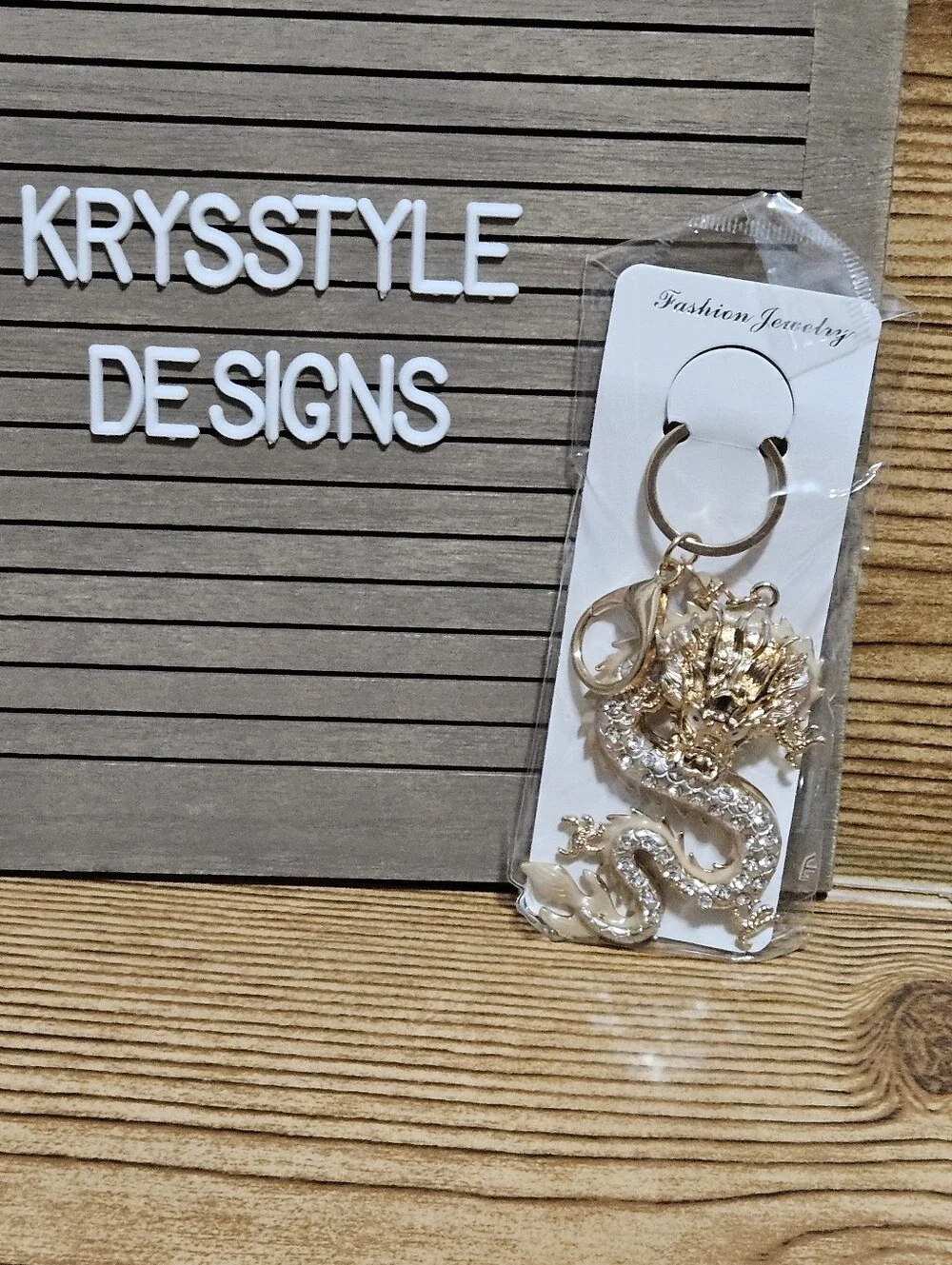 Gold Dragon Keychain